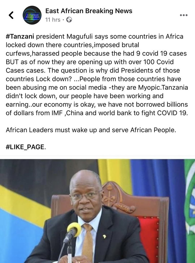 collo_collonell's tweet photo. Was Magufuli right this entire period? https://t.co/oaOsdDDiI8