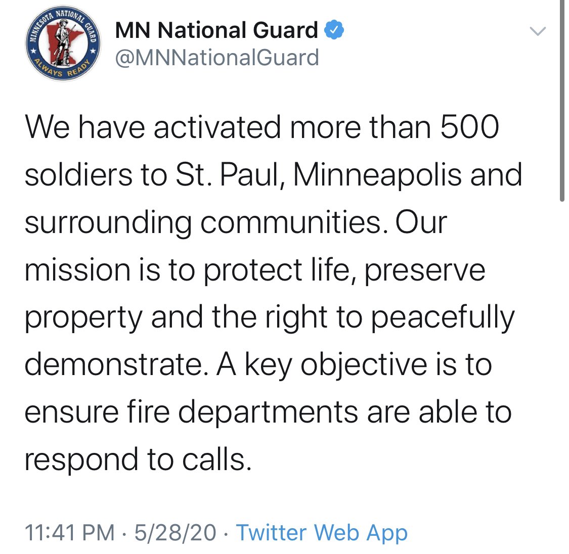 An appalling, inhumane statement by the president of the United States, Donald Trump, at nearly 1am.[Also, the Minnesota National Guard already announced it activated 500 soldiers, so, he’s uninformed in addition to everything else.]