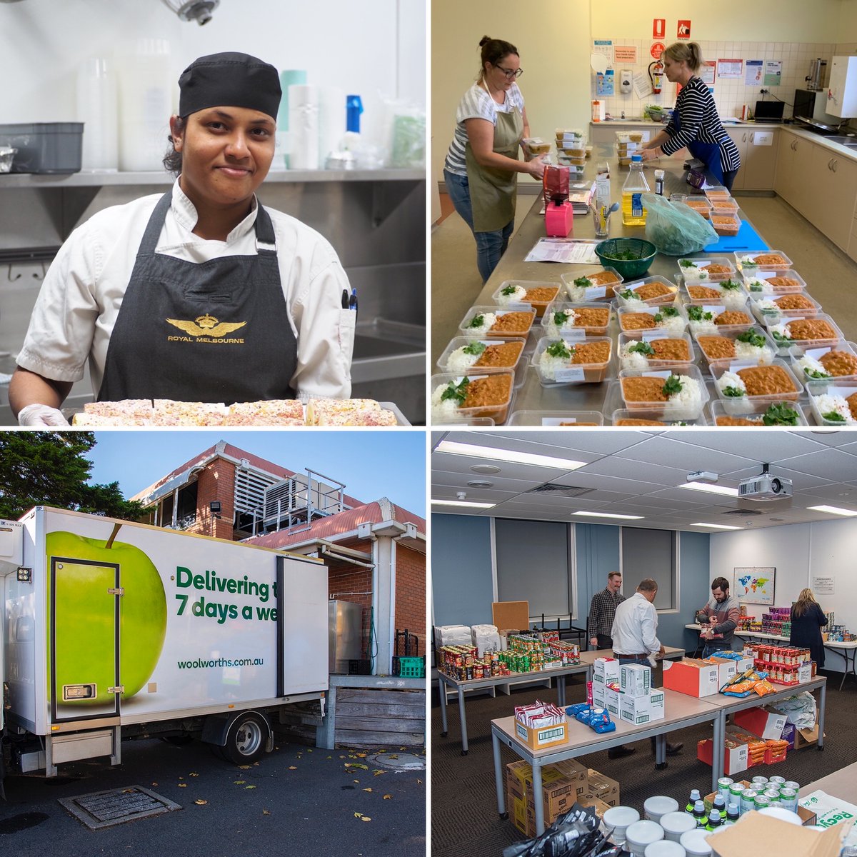 Our Student Wellbeing team has been working tirelessly to organise and deliver food hampers to students – all thanks to the generous donations from Holmesglen staff, students and the local community ❤