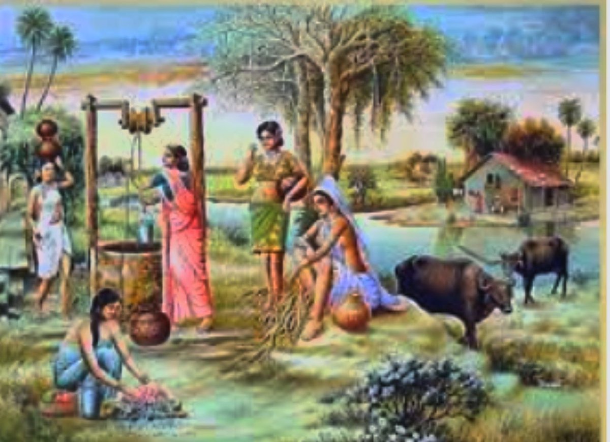 ginning, spinning, and weaving cotton.In the Rig and Atharva, Vedas agriculture was considered a noble occupation. In fact, the Atharva Veda regarded it almost as important as human procreation. @Aabhas24