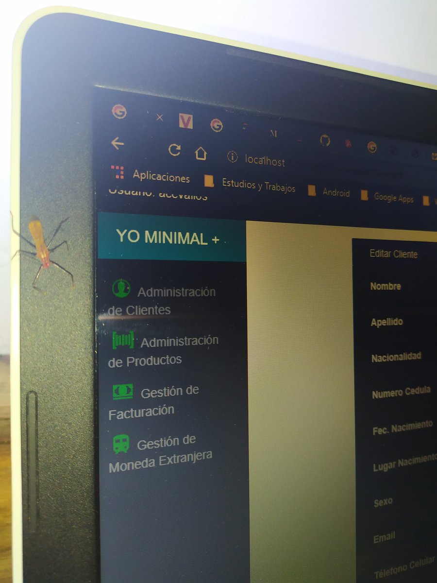 mrandycode's tweet image. Mientras #coding un rato tengo este amiguito que me acompaña. #Angular8 #Java #SpringFramework #backend #frontend #Fulstack