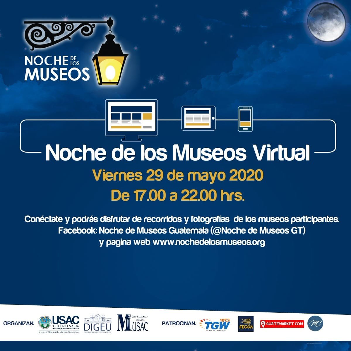 Mañana la Noche de Museos Virtual, no se la pierda...Sin Salir de Casa.
