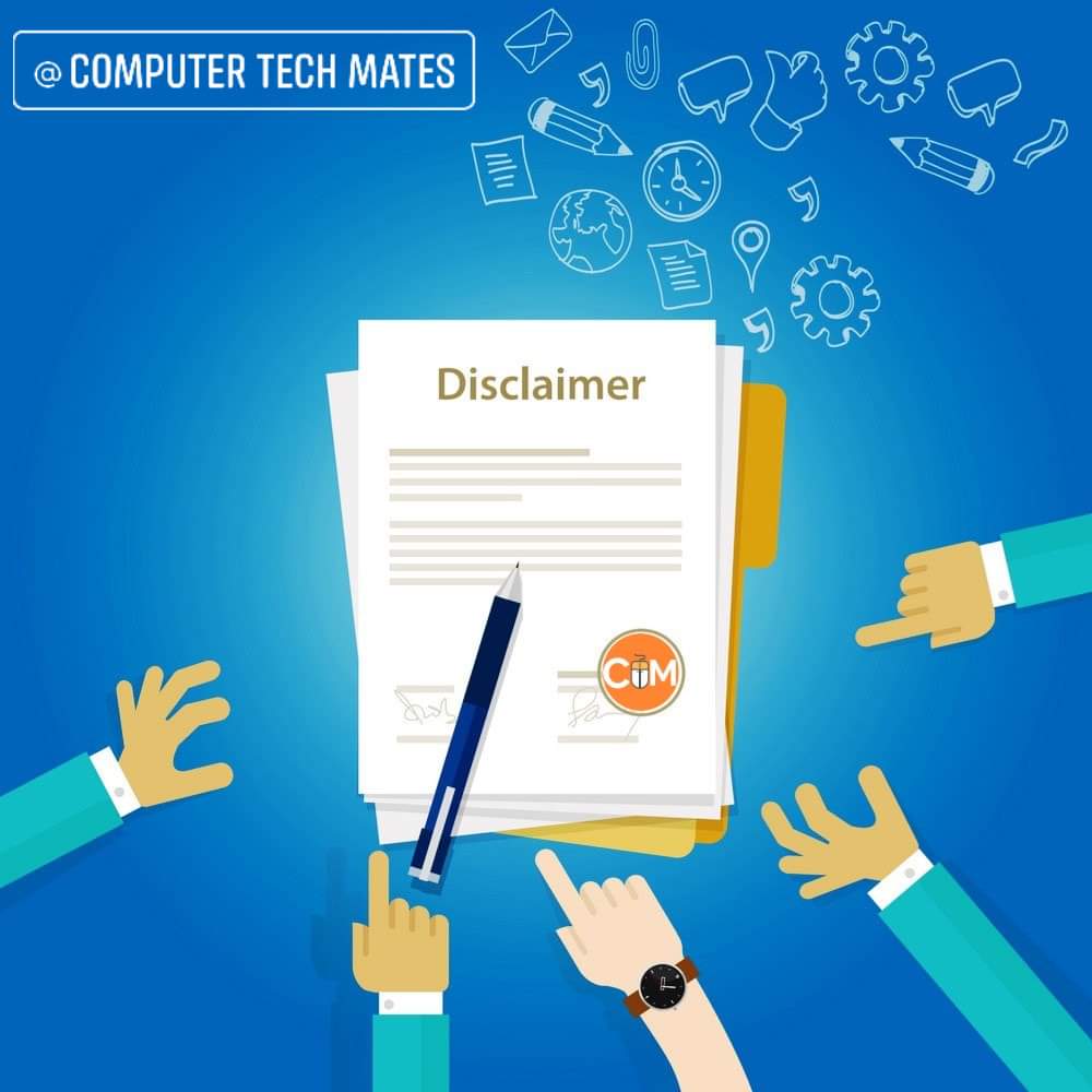 Tecmates's tweet image. Today We Updated our Disclaimer also because #ComputerTechMates respect brands and their reputation in the markets. You can checkout Disclaimer- bit.ly/3gyCaYD