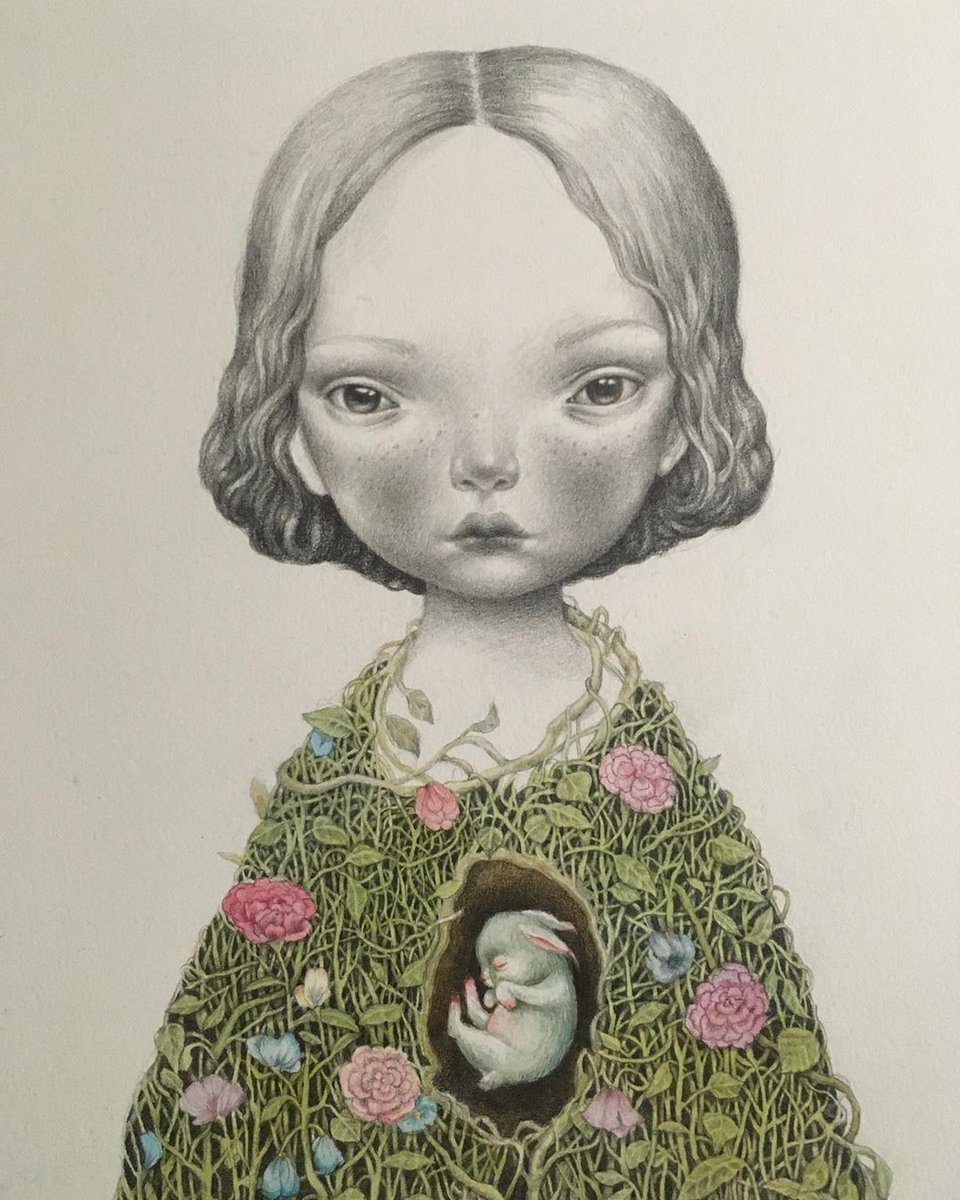 Brindille_'s tweet photo. © Dilka Bear (Kazakh artist, illustrator and painter, b 1977) https://t.co/WOlcrOSIOd