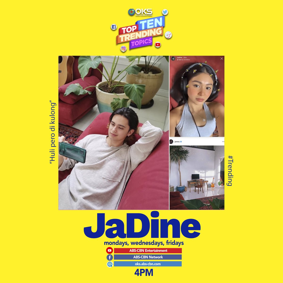 OKS4Ts's tweet photo. Kumusta naman ang JaDine heart niyo sa trending photos na ito? Join the kilig sa 4Ts mamayang 4PM! Tumutok lang sa ABS-CBN Facebook Page at YouTube Channel! #4TsJaDine https://t.co/uYCXC2SD3I