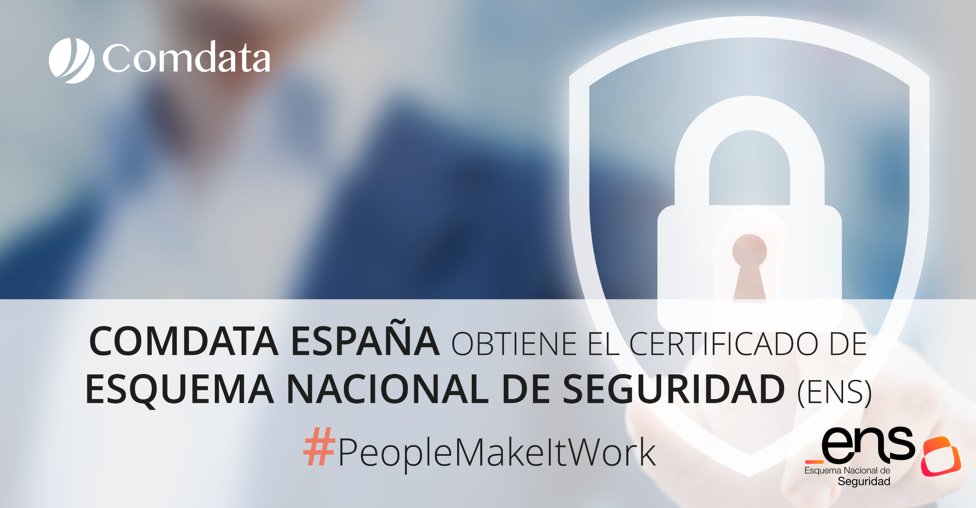 Comdata España destaca como la primera empresa del sector en obtener la certificación del Esquema de Seguridad Nacional (ENS). Para más detalles sobre lo que esto significa para nosotros y nuestros clientes ▶ lnkd.in/gwYY7tm ¡Enhorabuena a todo el equipo!