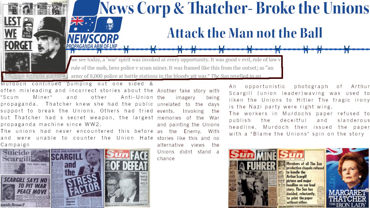 27. Further demonstrating his power was the Union Busting campaign run by Thatcher. Unions were very strong in Liverpool. Thatcher had bought loyalty from the Police with 45% pay rises & with Murdoch protecting them in the papers the Police felt confident they were above the law