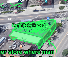 Mapping the epicentre of the  #MinneapolisRiot Bright green: destroyed tonightBlack: destroyed last nightRed: Escape path of the *subtle* police agent who smashed the windows at the Autozone early on when it was a peaceful protest on the intersection in front of 3rd Precinct