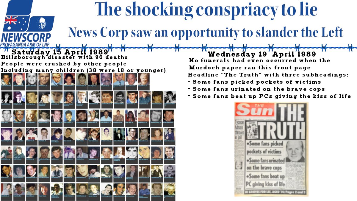 29. With a govt considering a Managed decline of Liverpool & Murdochs established narrative that Liverpool was full of union thugs, it was ez 4 those outside Liverpool 2 accept these lies. It suited the Agendas of the Govt, the Police and Murdoch the lies were accepted