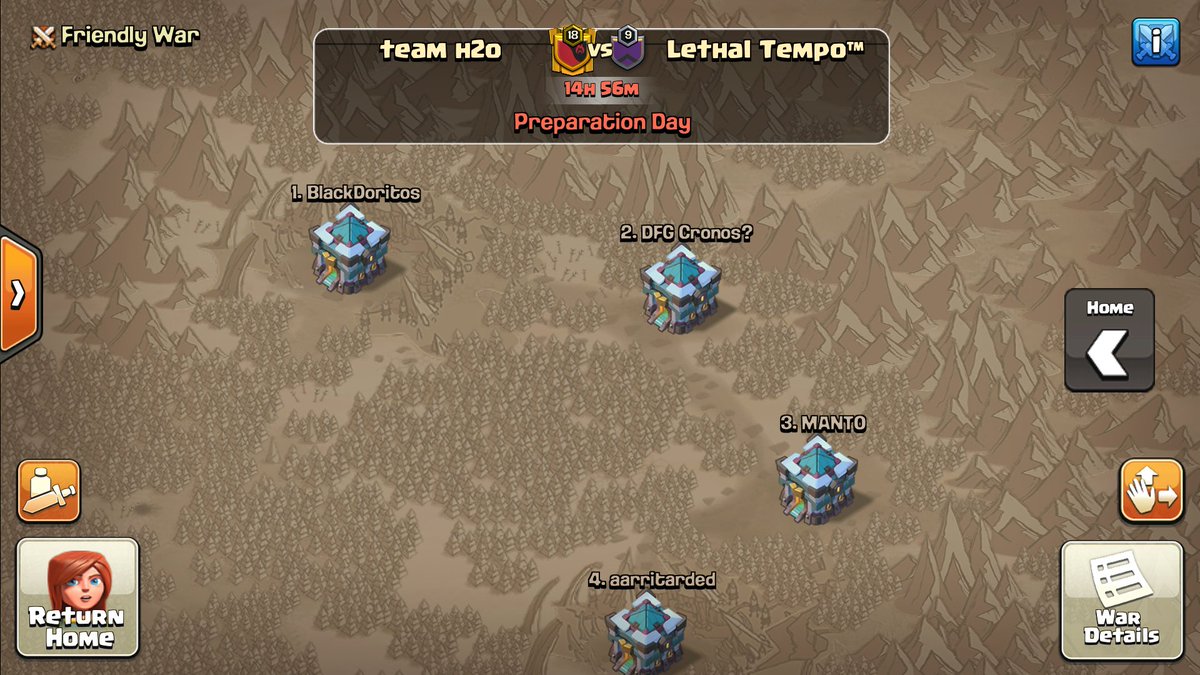 <a href="/champwarleague/">Champions War League</a>  Invite week 8
Facing one of the toughest opponents in Invite

GL LT