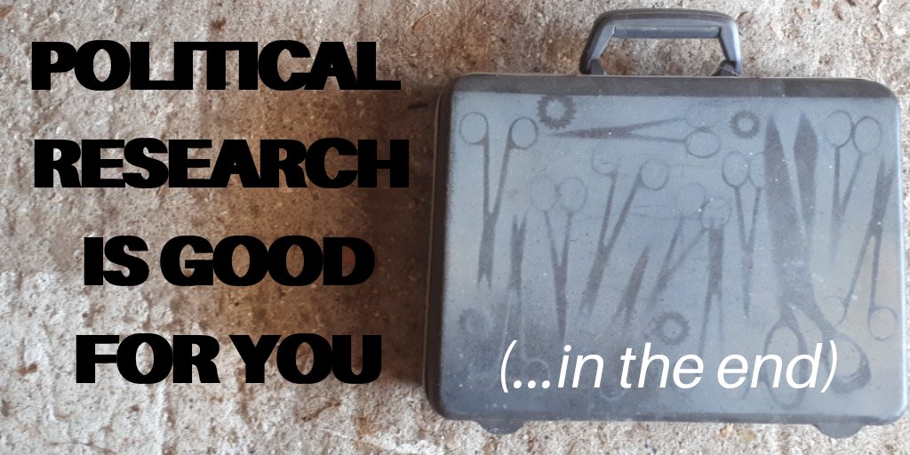 POLITICAL RESEARCH IS GOOD FOR YOU!(...in the end)I’ve been commissioning applied* political analysis & research in big development sectors since the '00s. *applied = practical, actionable, plain language.Pol science, Pol economy, Pol research.1/22