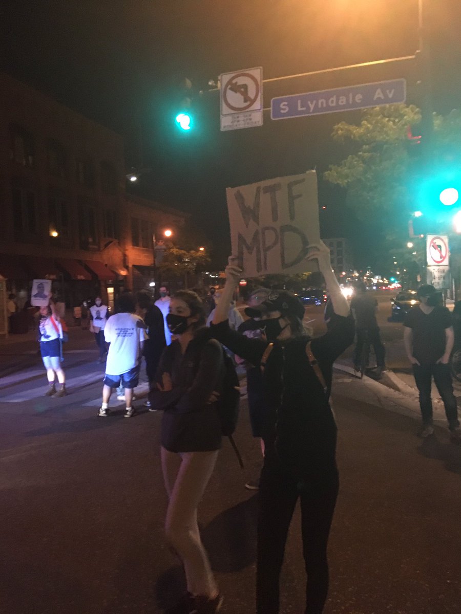 It started with black activists, Morris said. By the time I got there it was a racially diverse crowd. I’m no good at crowd estimation. But it was enough to fill a major intersection. We will say block-party size.