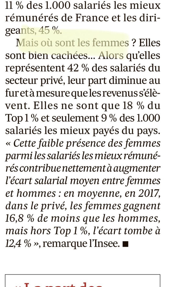 mcmaheas's tweet photo. À lire: les femmes très rares au sommet de l’échelle des salaires, ou l’importance de continuer les efforts vers l’égalité économique @LesEchos @murielpenicaud @MarleneSchiappa @BrunoLeMaire @gcalignon #ObservatoiredelaMixité https://t.co/lL4H7KcanM