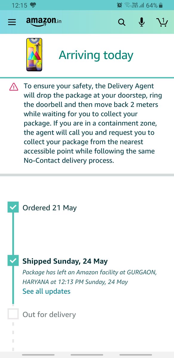sagarmsd's tweet photo. What's happening to my phone delivery, expected today....#Amazon India. https://t.co/T8hLGozSNY