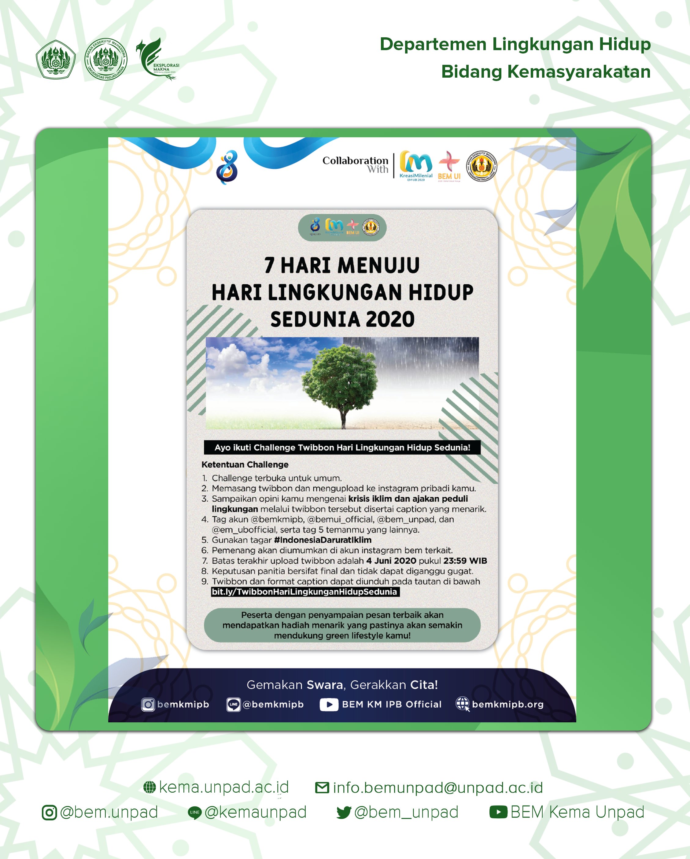 Twibbon hari lingkungan hidup sedunia