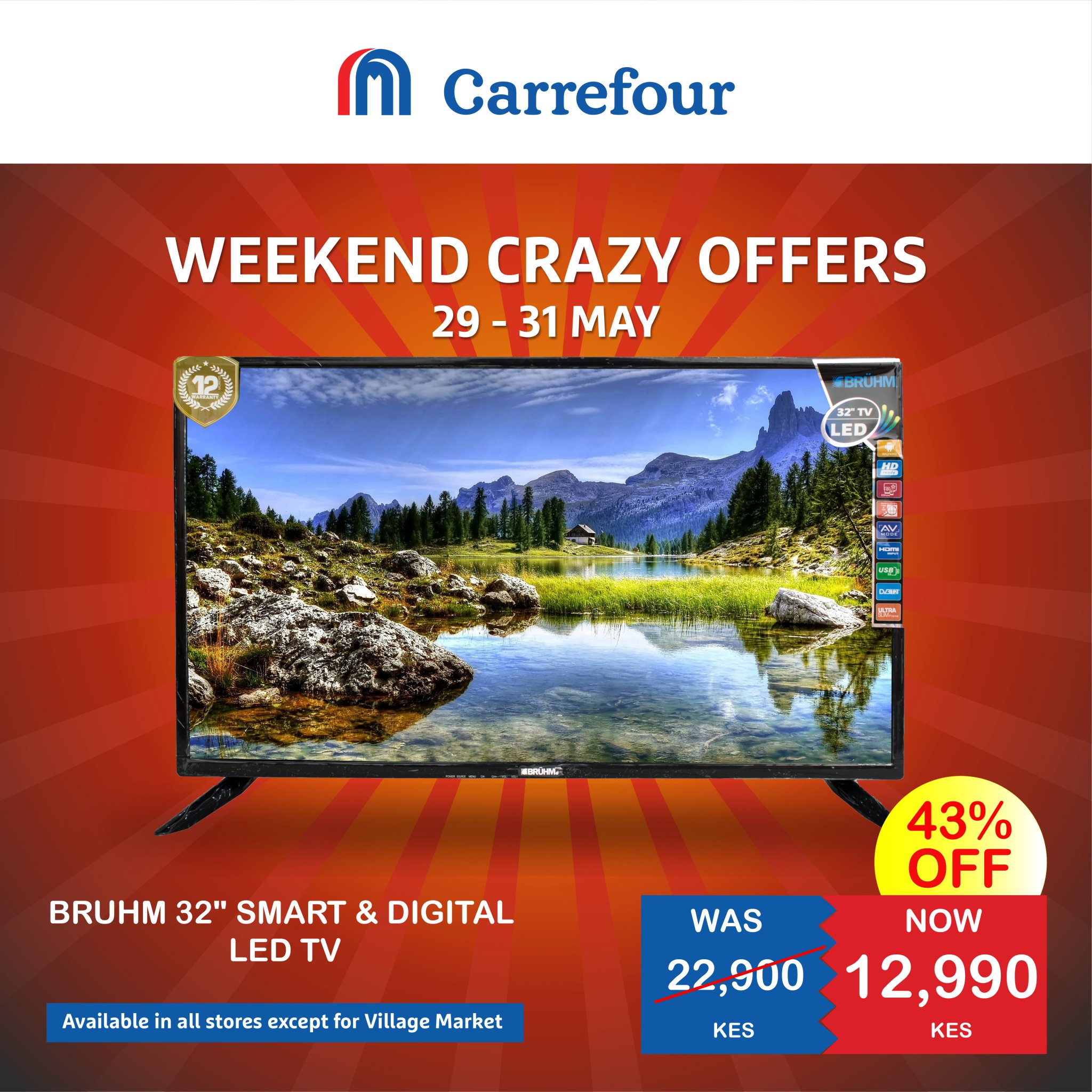 Carrefour Kenya on Twitter "This weekend we have up to 43 off on selected TVs and fridge