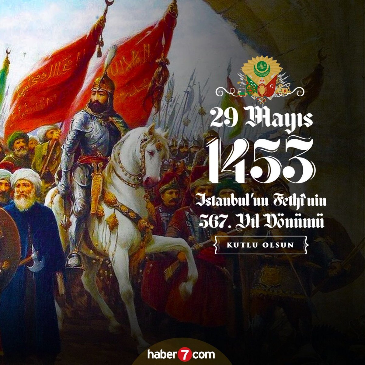 Haber7's tweet photo. ❝İstanbul mutlaka fethedilecektir. Onu fetheden komutan ne güzel komutan, o ordu ne güzel ordudur.❞ Hz. Muhammed (SAV)

İstanbul’un Fethi'nin 567. yıl dönümü kutlu olsun!

#istanbulunfethi
#29Mayıs1453 https://t.co/m7vvRXmtDU