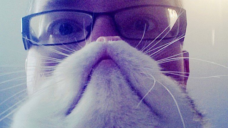 DanOffTheRadio's tweet photo. Seven years ago all we had to worry about was creating a decent #catbeard. Let's bring that back. #facebookmemories https://t.co/eVLAvcZWuM