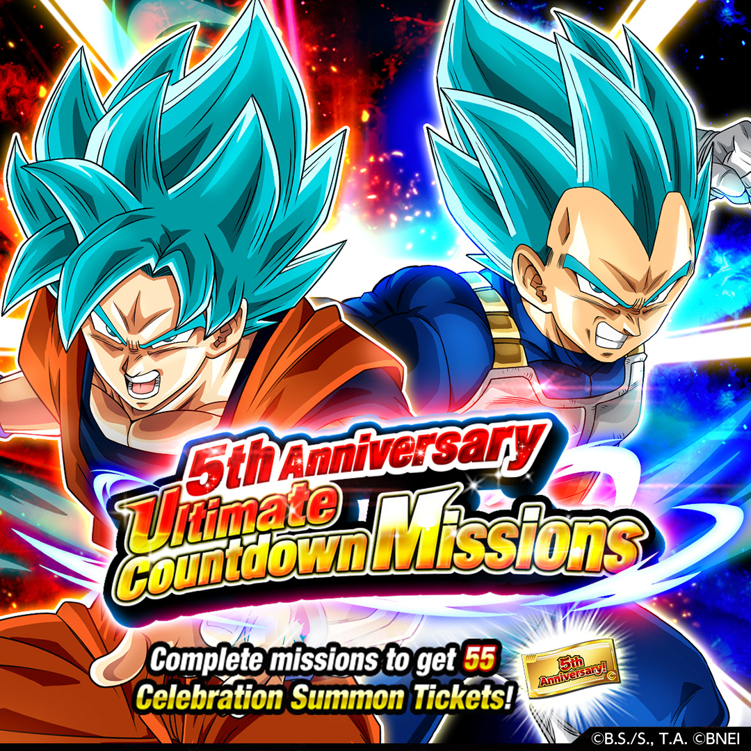 DRAGON BALL LEGENDS on X: [Thanks for 5 Years! Anniversary Special  Missions Are Here!] Collect 5th Anniversary Medals to clear these Missions!  Completing all of them will net you a total of