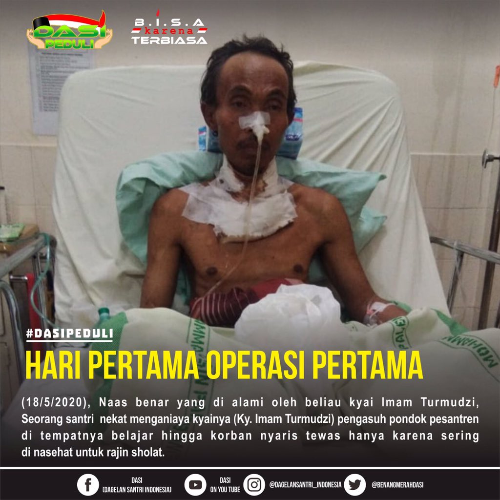 dasipeduli's tweet photo. #dasipeduli
SANTRI GOROK LEHER SANG KYIAI
Na'as benar yang di alami oleh beliau kyai Imam Turmudzi, Seorang santri nekat menganiaya kyainya (Ky. Imam Turmudzi) pengasuh pondok pesantren di tempatnya belajar hanya karena sering di nasehati untuk rajin sholat. https://t.co/WjuFmjamvE