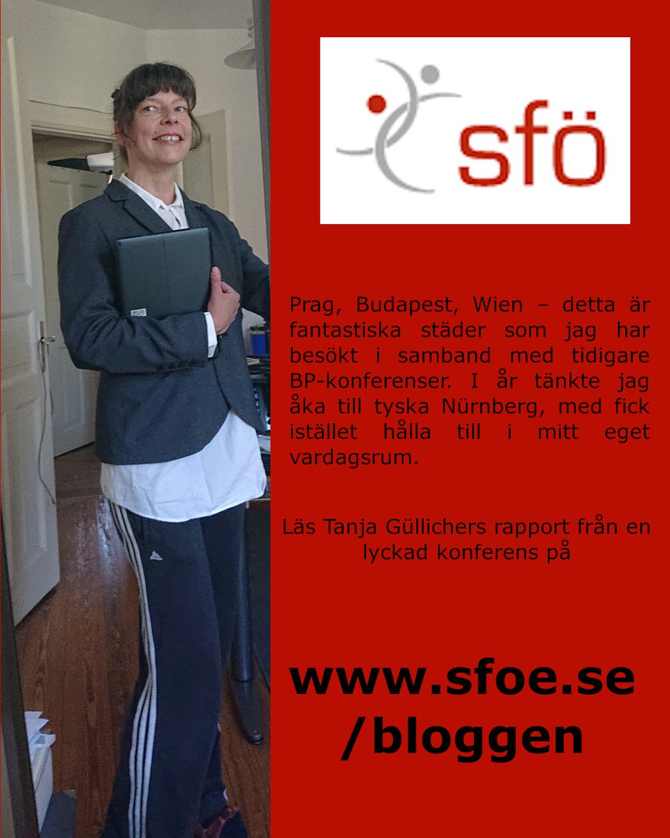 Nya SFÖ-bloggen ute nu!. Tanja Güllicher går på virtuell konferens. Läs på sfoe.se/sv/category/bl…