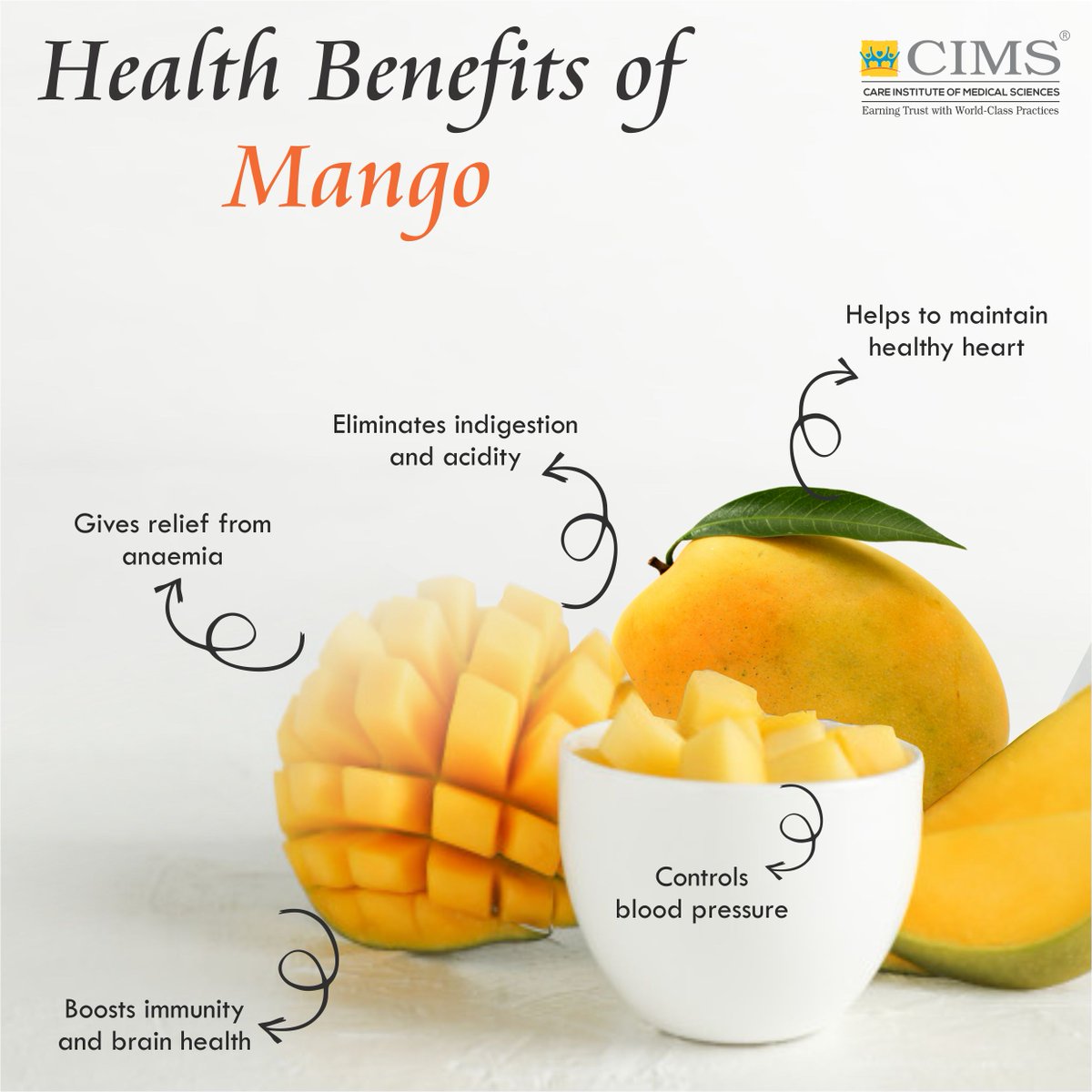 Here are some health benefits of mango.
cims.org
#cimshospital #mangobenefits #kingoffruits #mangoes #fruitbenefits #summertips #summerfruits