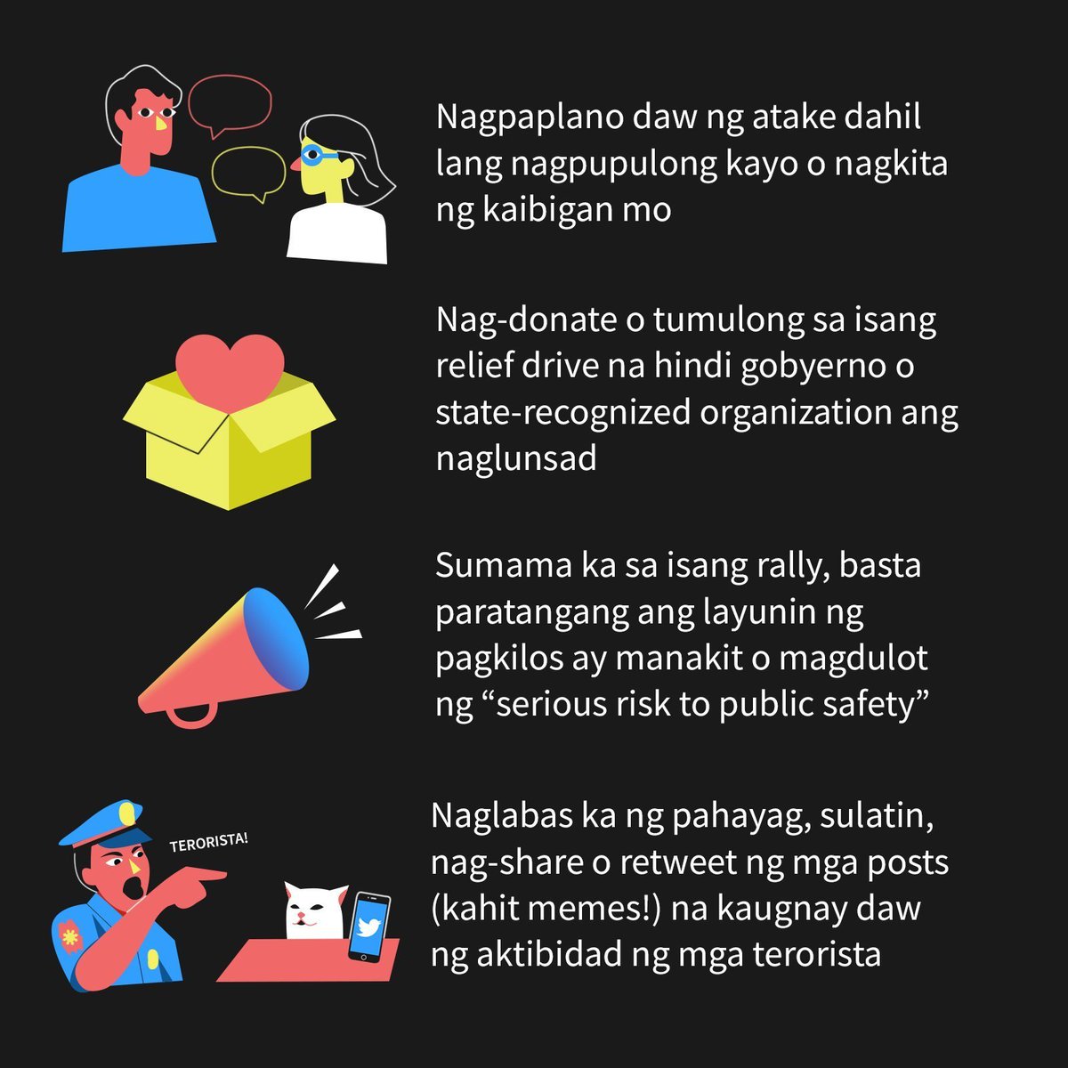 if you as a politician cannot take their people's own opinions i believe you shouldn't even be nominated in the first place.We asked for mass testing yet you prioritized this bill rather the people's safety.  #JunkTerrorBillhere's more info on the terror bill