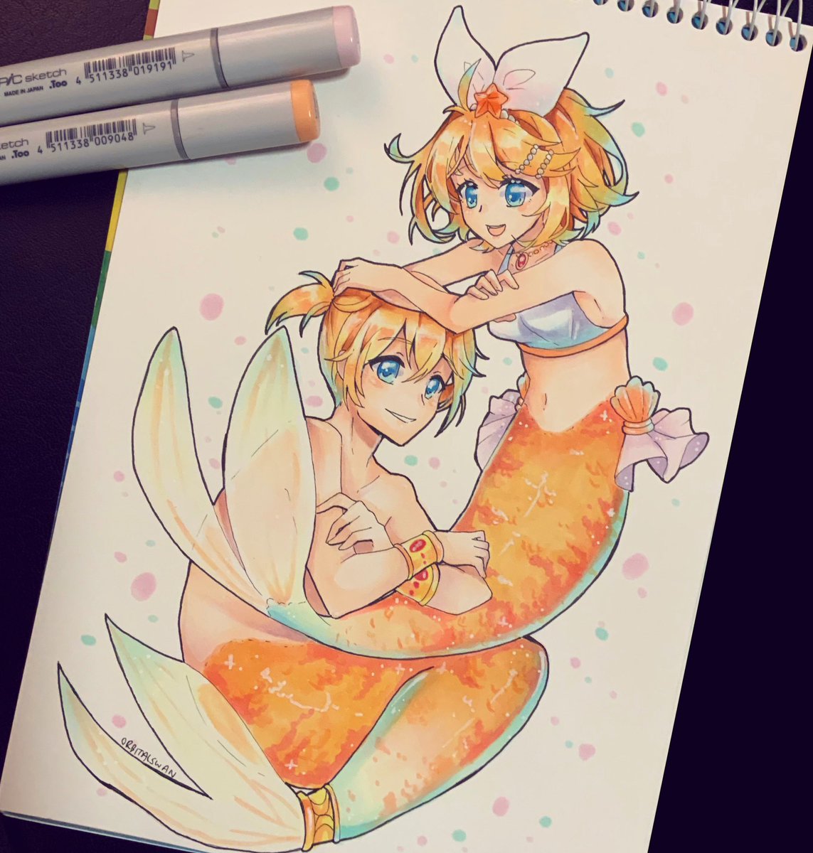swanDEACTIVATED's tweet image. Mermay still lives with these cuties 🥰💕
#mermay2020 #vocaloid #rinandlen