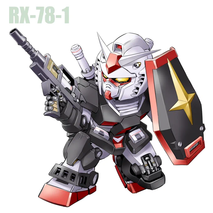 過去絵!!たまにはガンダムも描きたいかも #自分の絵柄でガンダムを描く 