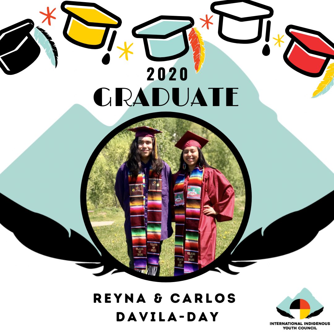 IIYCfamily's tweet image. The IIYC family is apiitenim (“so proud of” in Ojibwe) Reyna Davila-Day &amp;amp; Carlos Davila-Day from our Twin Cities chapter for graduating in Saint Paul, Minnesota! 🥳 🎓⁣✨

#NativeGrad #IIYC #Classof2020 #Ojibwe #Education #IndigenousYouth #SaintPaul #TwinCities