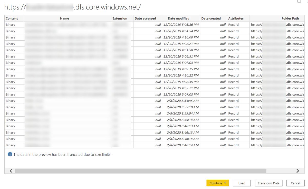 marcorus's tweet image. Lesson learned importing data from Azure Data Lake (ADSL Gen2) to Power BI using Power Query. Do not use the root URL when you have thousands of file in the data lake...
#powerquery #powerbi #azuredatalake
sqlbi.com/blog/marco/202…