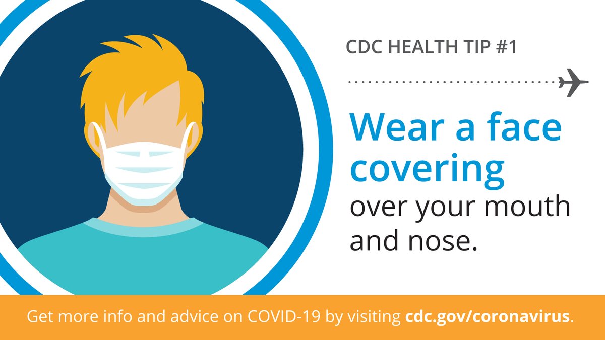 Flack4RIC's tweet photo. "Wear a face covering." Going forward at RIC with CDC messaging in the terminal. #ForwardRVA #ForwardVirginia https://t.co/ZfD5zzktiJ