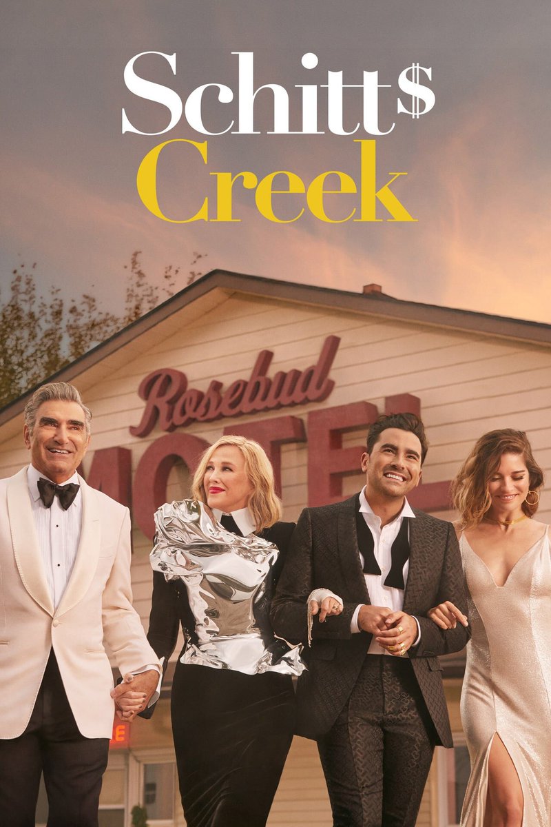 Schitt’s Creek On CBC/Pop TV/Netflix. I have loved this show for years and rarely does a show have a perfect ending and it just gives you everything you want and squeezes your heart and makes you cry because you want the show to never end.