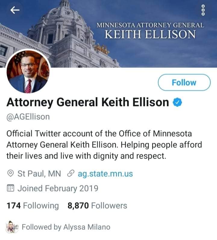 Minnesota.What is GOING ON? Breaking video of cop in MN was posted by MN AG Keith Ellison's Outreach Director, Keaon Dousti?Ellison screenshots from dig by Ian Mitchell on FB 