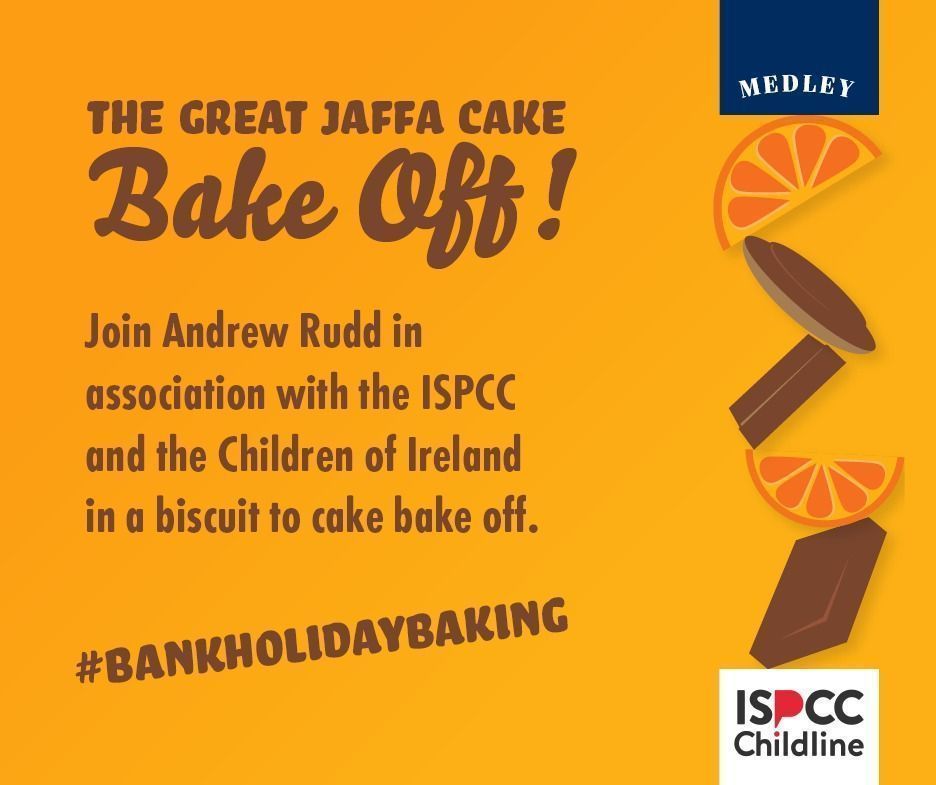 andrewruddire's tweet photo. THE JAFFA CAKE BAKE OFF 🍰 🍊 
.
Head to https://t.co/Rp1Q6T2O92 for the recipe, get baking &amp; send us in your results by email (andrew@medley.ie) or tag us &amp; the ISPCC in your posts/stories!
.
A €5 donation to the ISPCC would be appreciated!
.
#bankholidaybaking @ISPCCChildline https://t.co/HINtOR3com