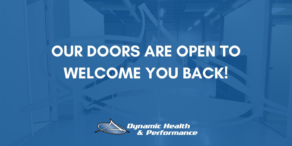 DynamicOakville's tweet photo. We are happy to announce our clinic doors will open June 1 to welcome back our patients! Our team is working diligently to adhere to Ministry of Health guidelines &amp; reopen w/ stringent hygiene measures. Visit https://t.co/RtbwuU6i9W for more info. #oakville #chiro #physio https://t.co/MxBRsnUUph