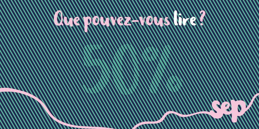 SanofiGenzymeFR's tweet photo. [DEFI 4/4] Que pouvez-vous lire ? Nous vous mettons au défi de trouver la proportion de malades atteints de névrite optique, un des troubles visuels liés à la sclérose en plaques. https://t.co/7KlnJdqQ0C.

#ConnexionsSEP #SEPensemble #Worldmsday https://t.co/8unk3XCA3R