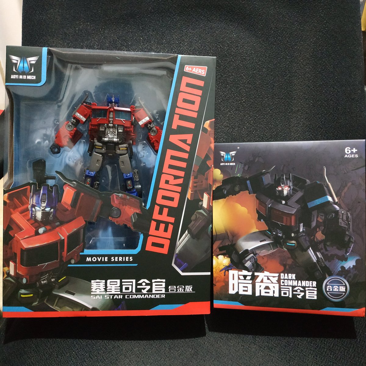 Ronzki47's tweet photo. Today haul #transformers #optimusprime and #nemesisprime from #bumblebeemovie knock off #aoyimech #saistarcommander and #darkcommander https://t.co/cdCcwNeEnJ