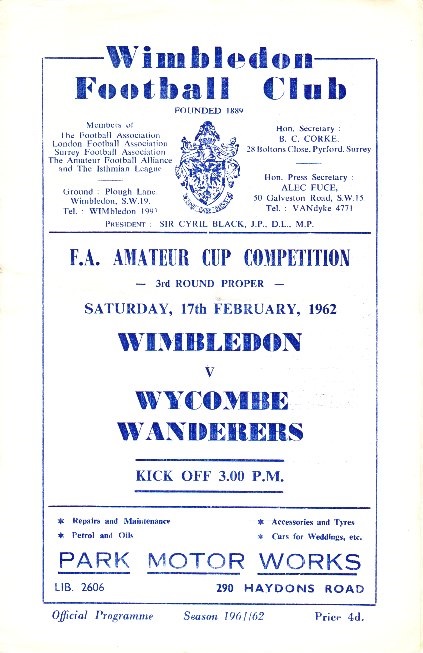 Wimbledon FC Progs tweet media