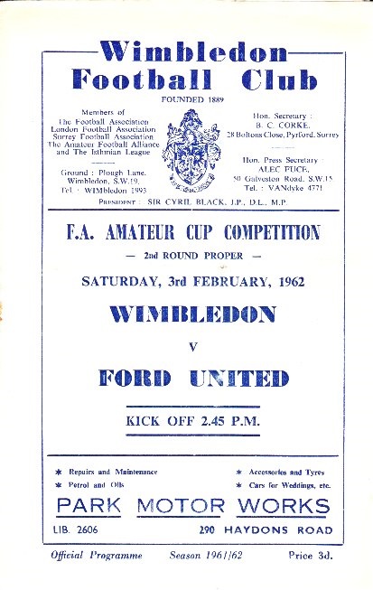 Wimbledon FC Progs tweet media