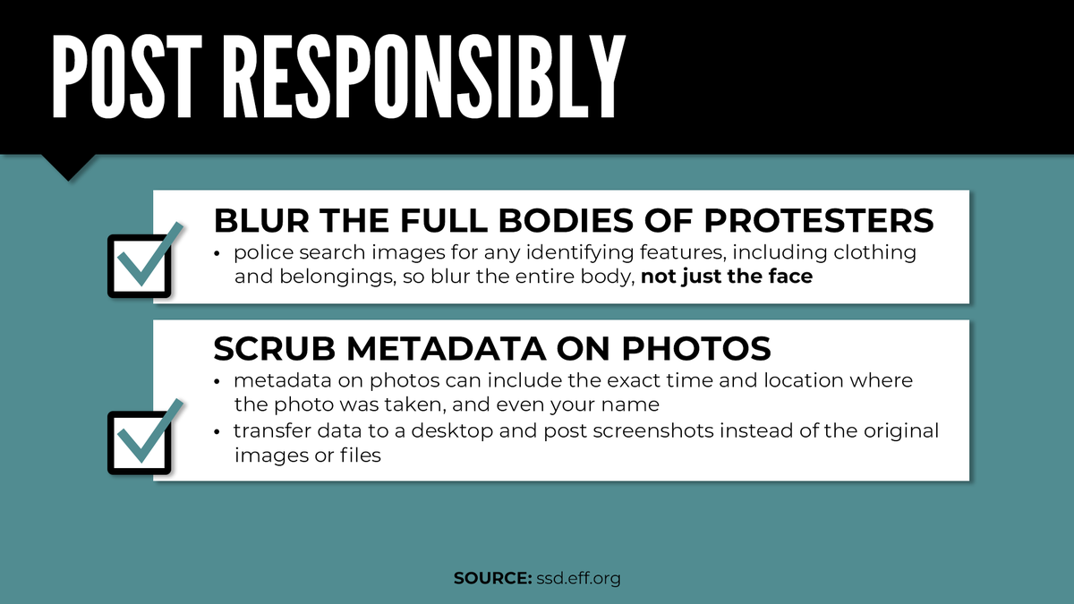 Attending a protest? Protect yourself and your private information by securing your devices!We must be able to hold those in power accountable through the act of protest! Please share, and stay safe!