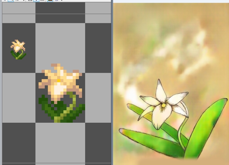 手書きからドットへ