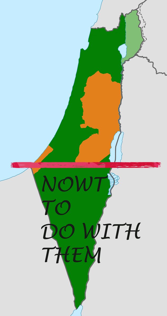 But that creates a huge problem. It means that when they say 'free palestine' and hold that map aloft - they are taking land that's nowt to do with them and that they never lived in - just to call for the expulsion of all the Jews in the area.