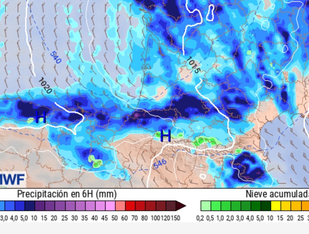 ¿Nevadas en pleno junio para el próximo fin de semana?
El modelo europeo reitera una espectacular advección polar, con la iso 2 a 850 hpa (+/- 1500 metros), y nieve no solo en cumbres de Urbión.
¿Se repetirá junio de 1984?