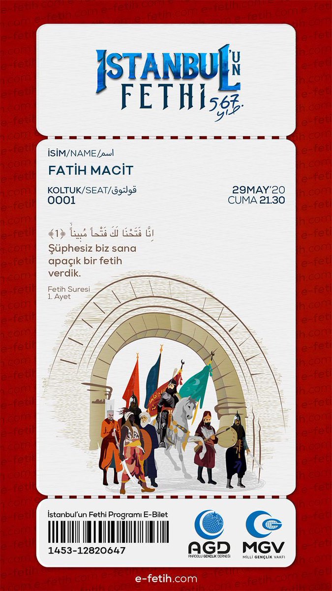 ‘İstanbul mutlaka fethedilecektir. Onu fetheden komutan ne güzel komutan, o ordu ne güzel ordudur’ #BenBiletimiAldımYaSen #Fethin567Yılı #Fetih1453 #malimusavirlertakiplesiyor