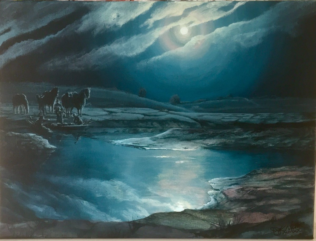 “Moonlighters”
Whisky smugglers on Burgh Marsh Cumbria .
New one by #KevinNutter
#DaffodilLane 
<a href="/thecumbriaguide/">The Cumbria Guide</a> <a href="/ArtsCarlisle/">Carlisle Contemporary Arts</a> <a href="/your_carlisle/">yourcarlisle</a> <a href="/BBC_Cumbria/">BBC Cumbria</a> <a href="/NotJustLakes/">Not Just Lakes</a> @FeatureCumbria #Cumbria #BurghMarsh #Solway