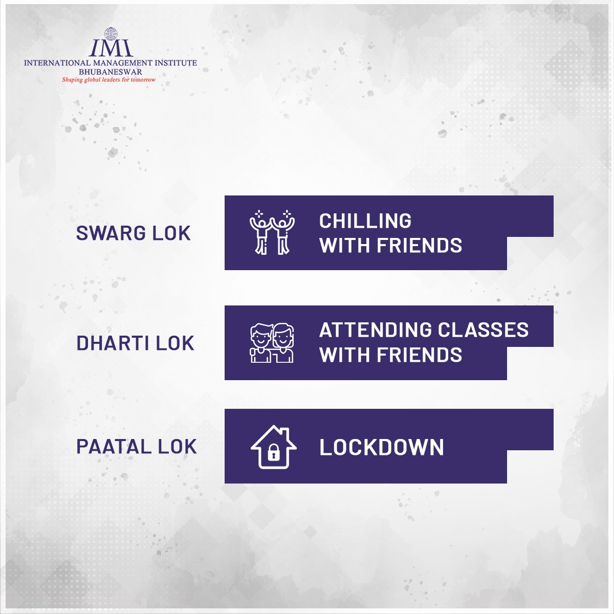 IMI_Bhubaneswar's tweet photo. Which #lok is it?
#IMIBhubaneswar #PaatalLok #Memes #Lockdown #Quarantine #TrendinFormat https://t.co/8ljFF1zOpv