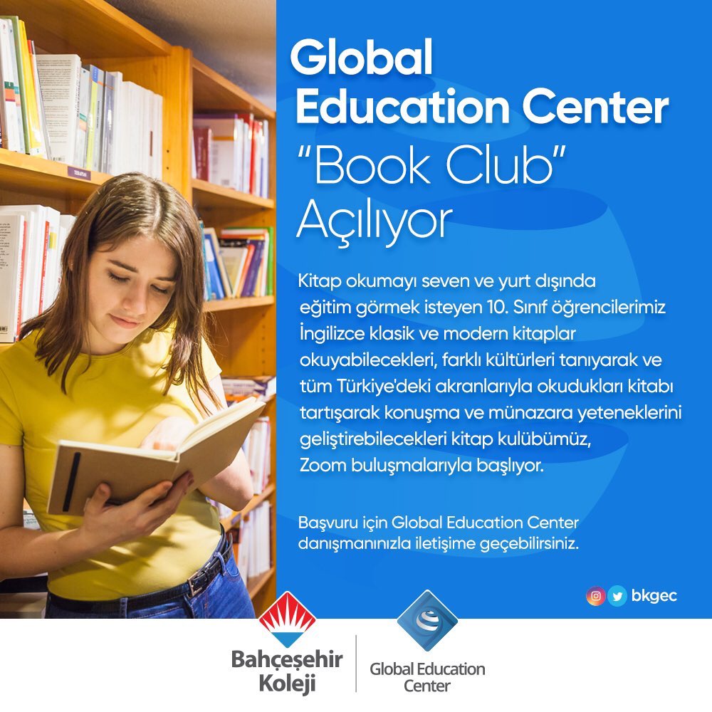 Global Education Center “Book Club Açılıyor!”

Bahçeşehir Koleji öğrencileri her Çarşamba saat 15.00’da bir araya gelerek okudukları kitapları tartışabileceği “Book Club” buluşmalarına başlıyor. 🤗📚

İlk kitap: 1984, George Orwell