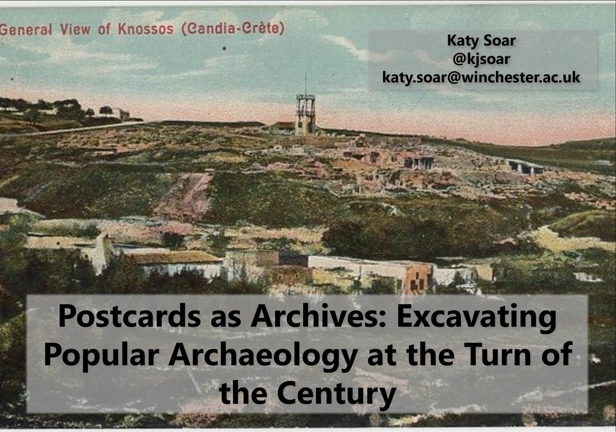 1/17 Good morning Twitter! I’m Katy, lecturer in Greek Archaeology  @UoW_Archaeology. Today I want to consider the importance of old postcards for archaeology, & the ways they help us understand archaeological interpretation & authenticity  #PATC5