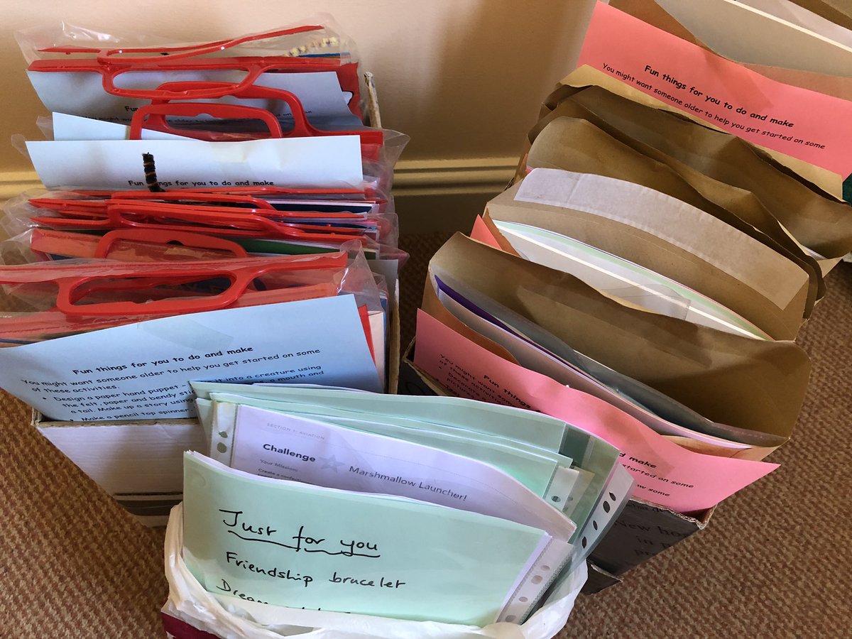 Last minute rush to complete activity packs for @SouthsideBanes families. Good to share <a href="/Girlguiding/">Girlguiding</a> ideas and experience to help give fun activities and challenges to more girls and young women <a href="/bathsorop/">Bath Soroptimists</a> <a href="/GirlguidingBath/">Girlguiding Bath</a>